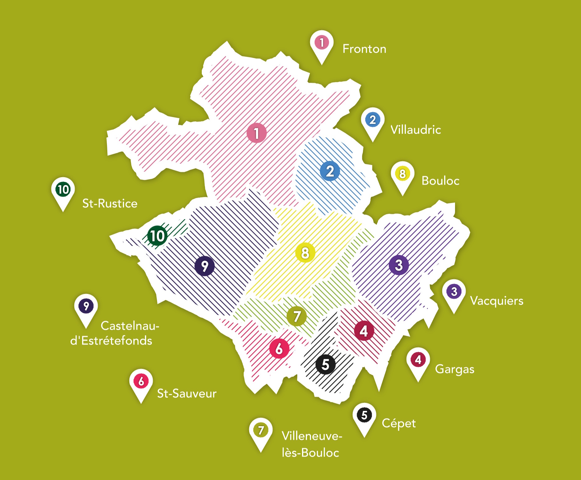 Carte Communes Frontonnais